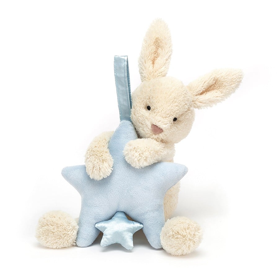 Jellycat Star Bunny Blue Musical Pull (SB4BMP)