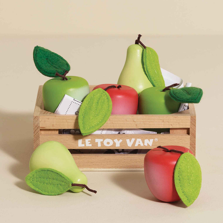 Le Toy Van Orchard Fruits Wooden Market Crate TV191