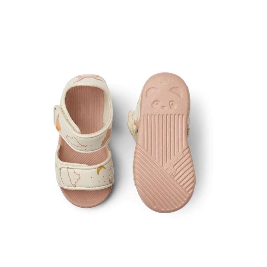 Liewood BLUMER strap sandals in Dream / Ecru, pair and sole