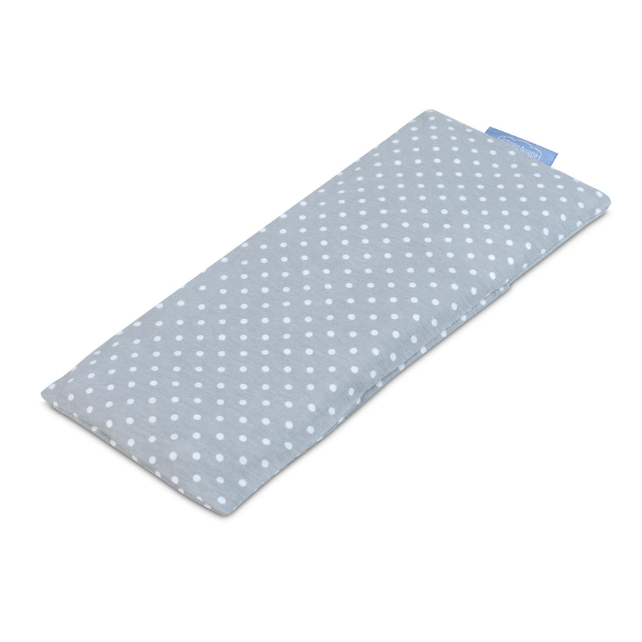 Comfy Grey Poka Dot Buckwheat Baby Pillow 14 x 33