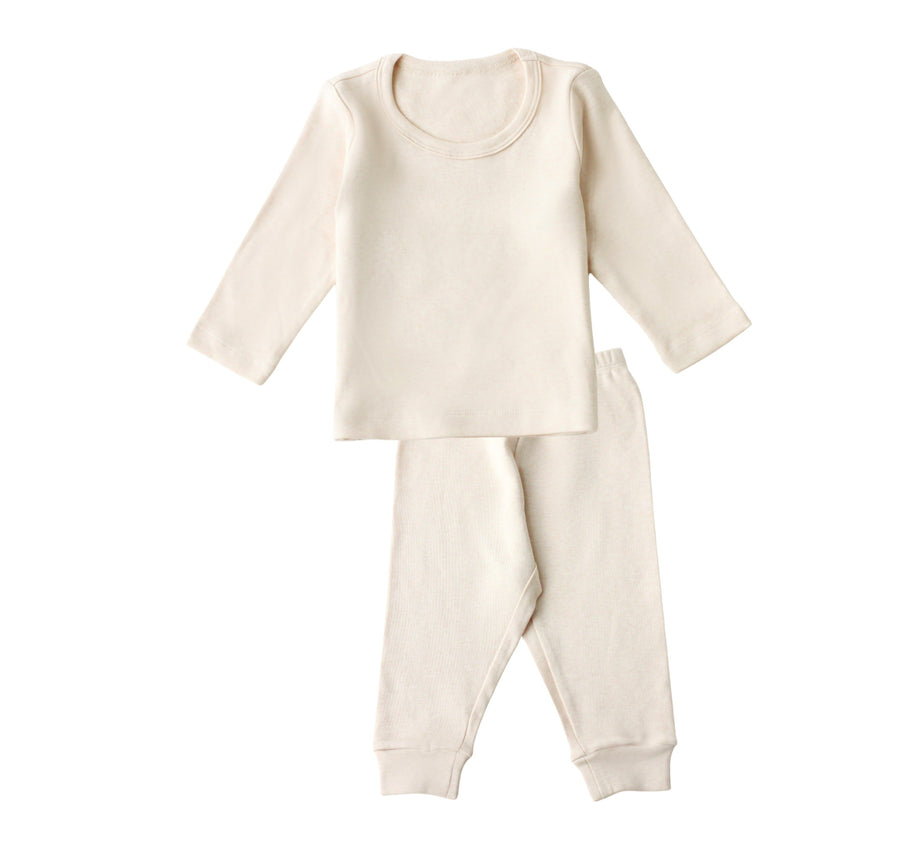 Twinkle Planet Organic Long Sleeve Pyjamas - Light Brown