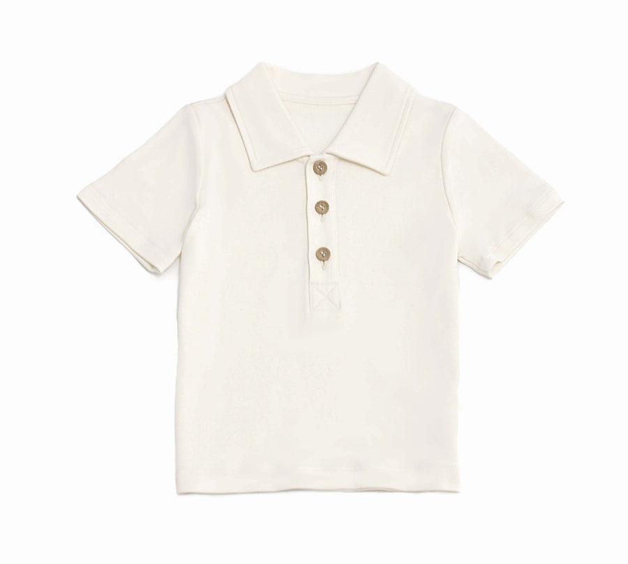 Twinkle Planet Organic Polo T-shirt - Cream White