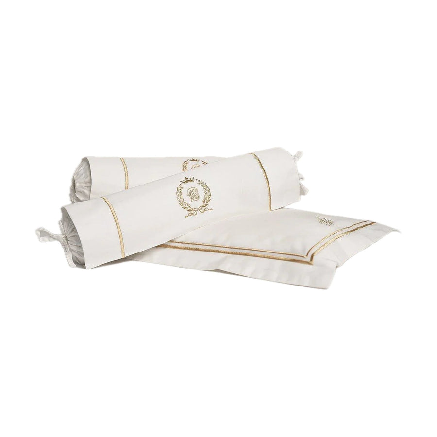 Count & Countess Egyptian Cotton Pillow & Bolster Set in Royal White