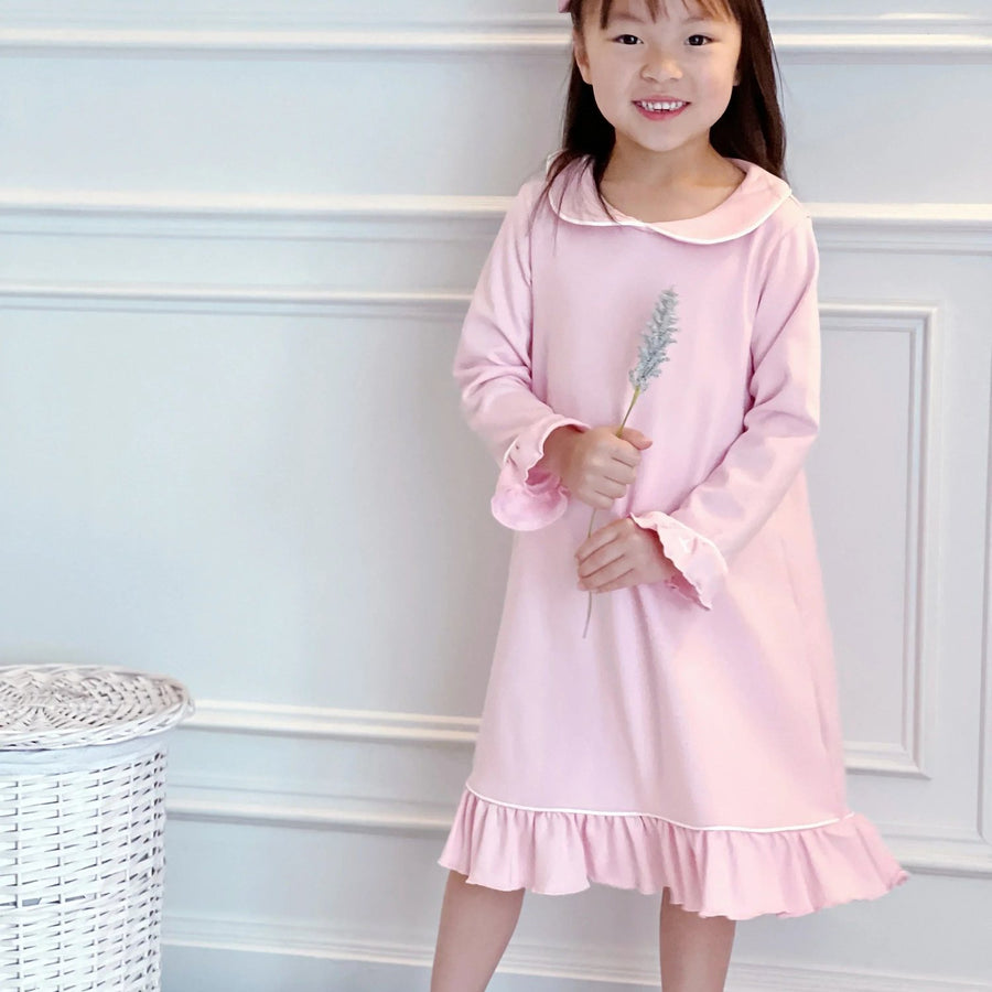 Count & Countess Pima Cotton Girl's Sleep Dress - Ballet Pink