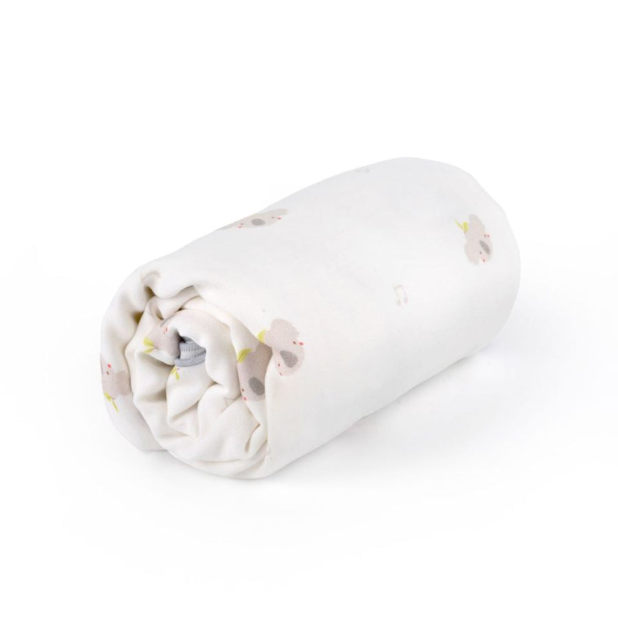 Granny Ben TENCEL muslin swaddle cloth in the Dancing Koala print, folded flat