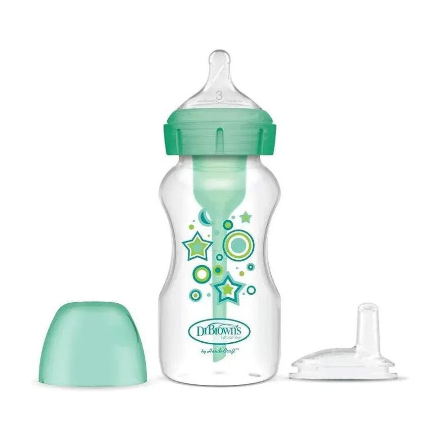 Dr. Brown's 9oz Wide-Neck Options+ Bottle with Sippy Spout