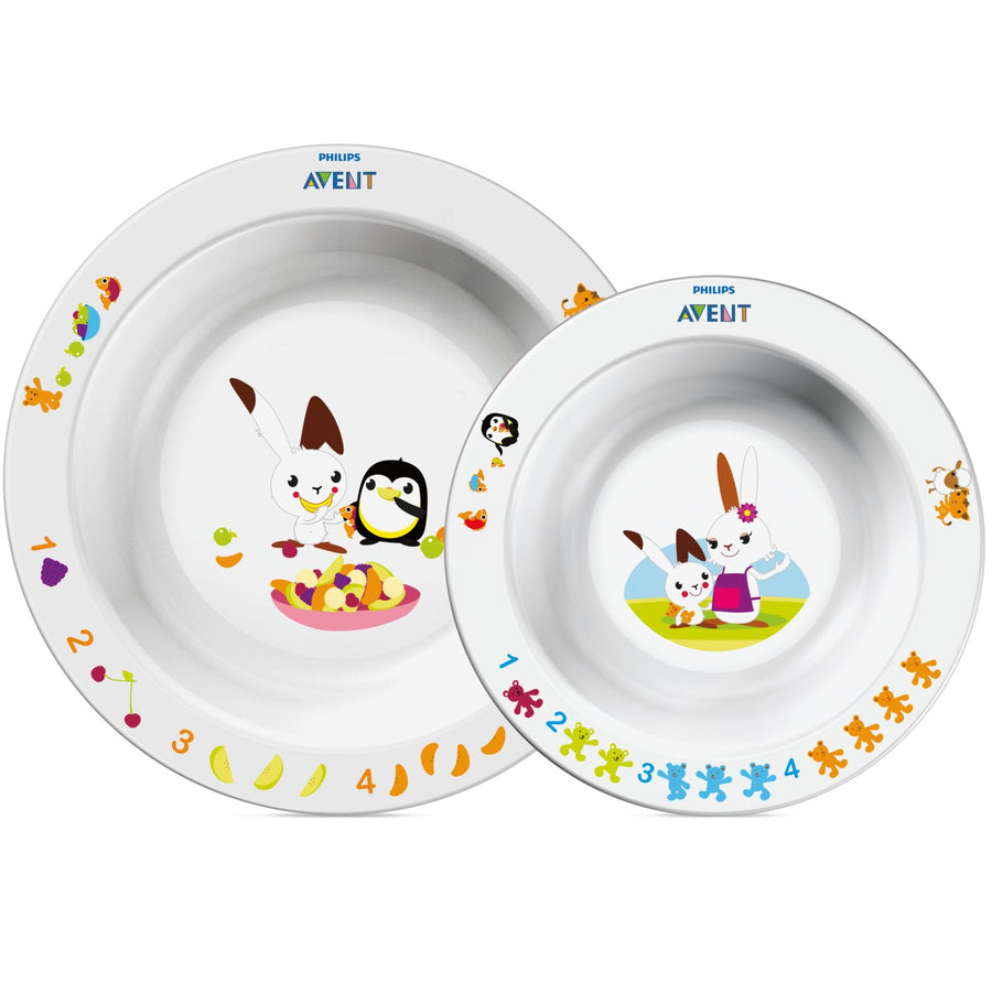 Philips Avent Toddler 2 Bowl Set 6m+, big and small bowls