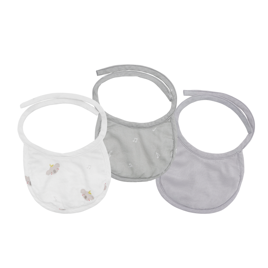 Granny Ben TENCEL muslin newborn bib 3-pack in the Empire of Harmony colourway