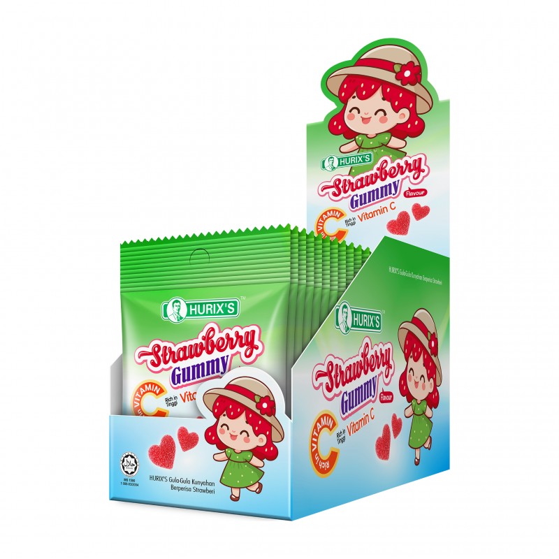 Hurix's Strawberry Gummy with Vitamin C sachets