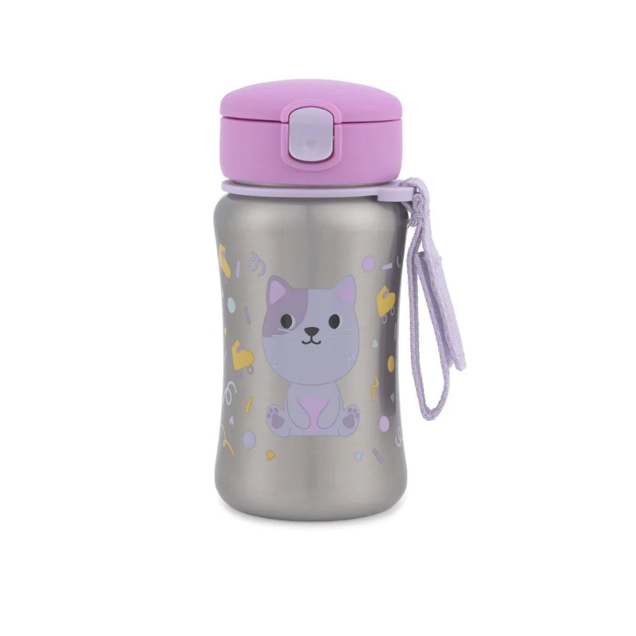 Skip Hop Besties Squad Stainless Steel Straw Bottle Cat