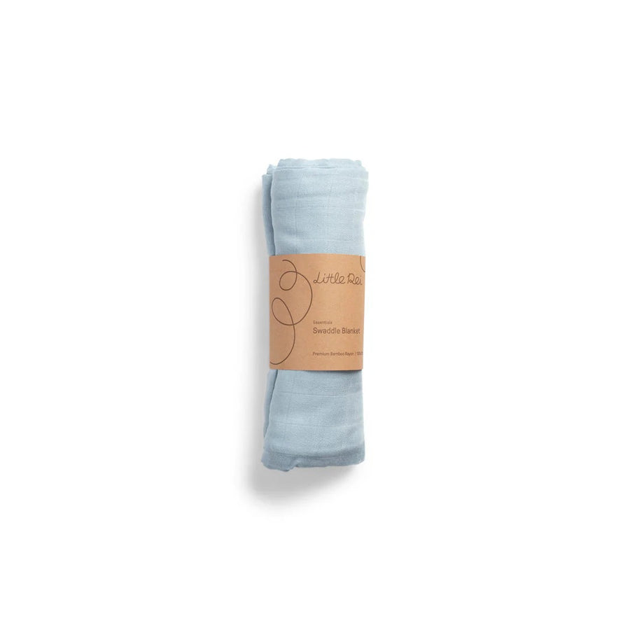 Little Rei Bamboo Swaddle Single - Grey Blue 120X120cm