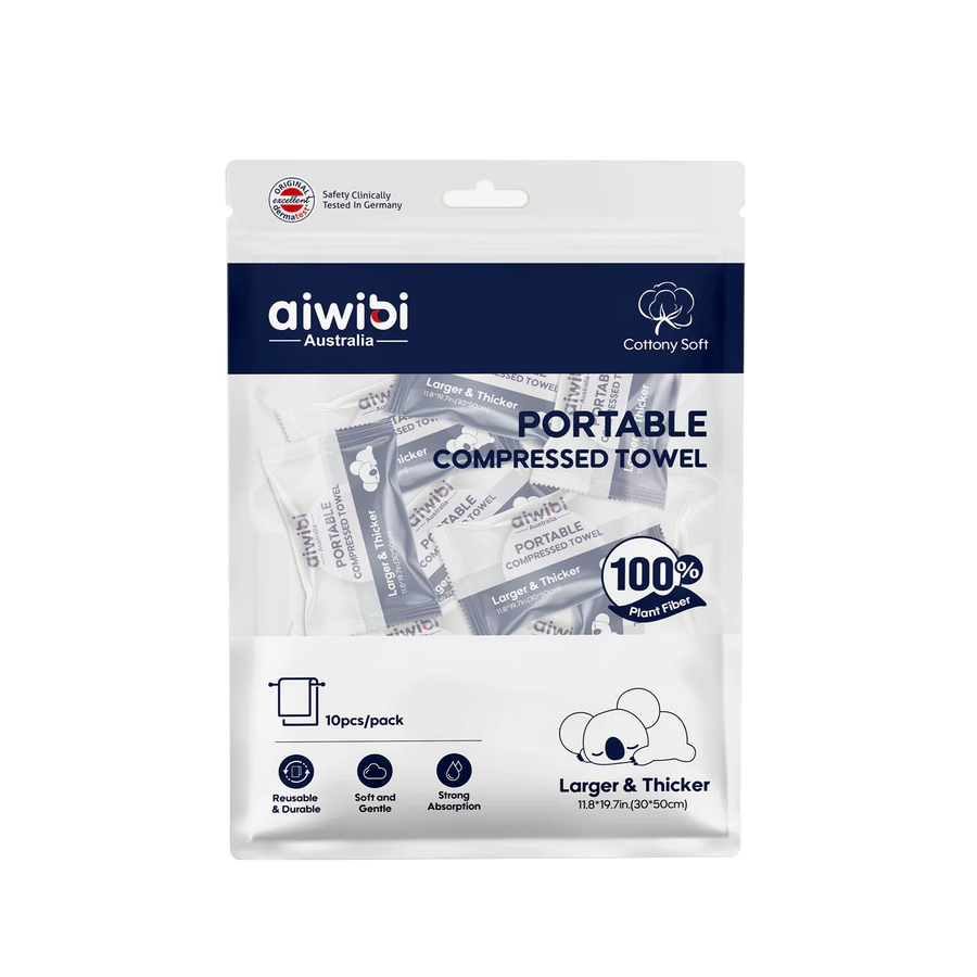 Aiwibi Portable Compressed Towel (30x50cm x 10's)