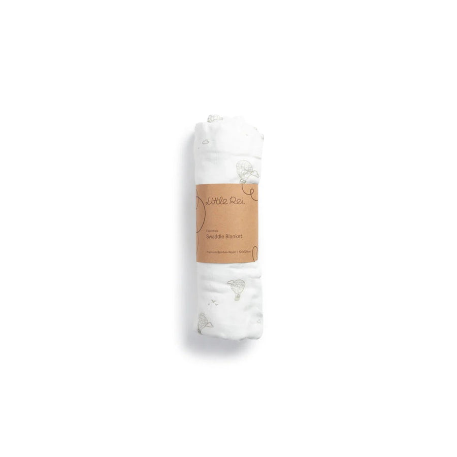 Little Rei Bamboo Swaddle Single - Grey Balloon 120X120cm