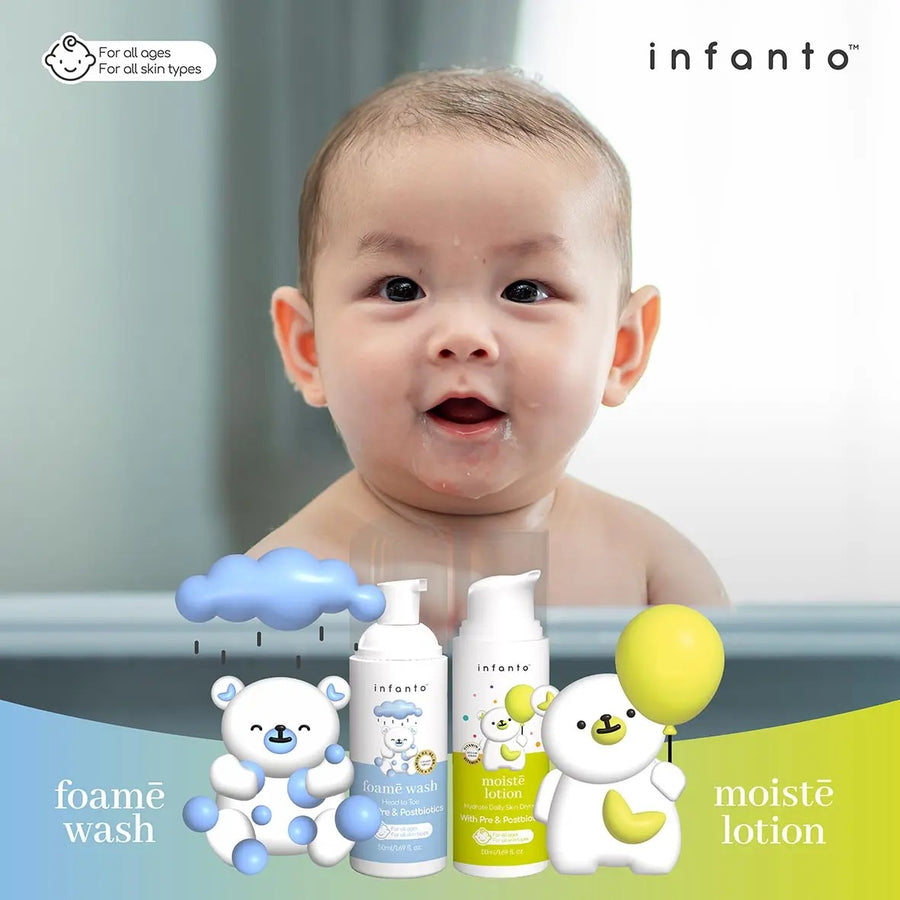 Infanto 2 In 1 Combo - Infanto Foame Wash 50Ml + Moiste Lotion 50Ml
