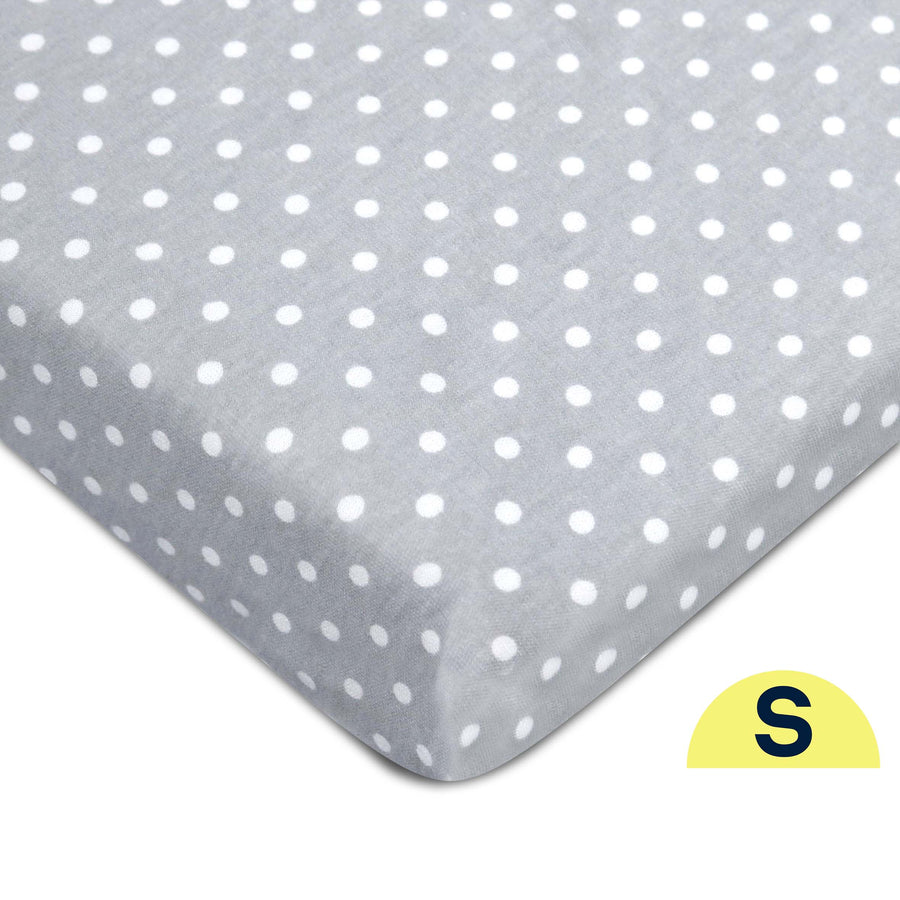 Comfy Living Fitted Sheet 24x48 (S) - Grey Dot