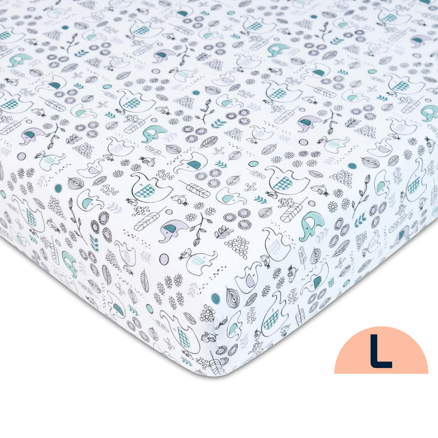 Comfy Living Fitted Sheet 28x58 (L) - Elephant