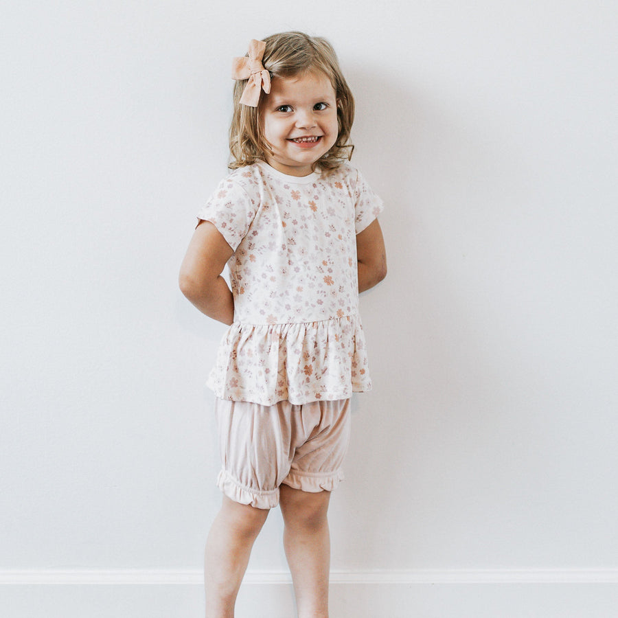 KAYS + KINS Peplum Top - Blooming Lullaby