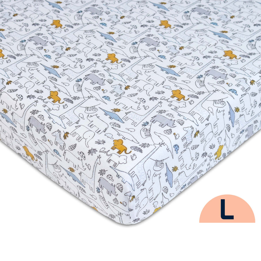 Comfy Living Fitted Sheet 28x58 (L) - Jungle