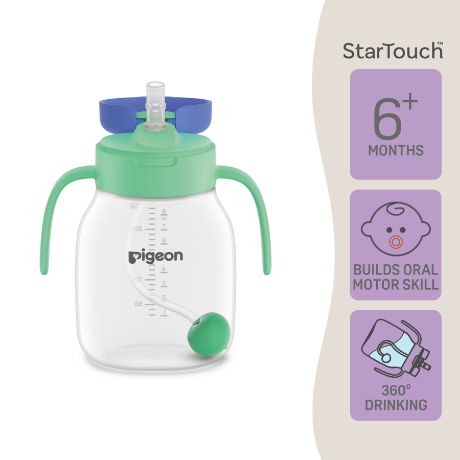 Pigeon StarTouch Straw Cup with Gravity Ball Mint To Be 250ml