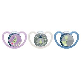 NUK Space Night Silicone Soother Size 1