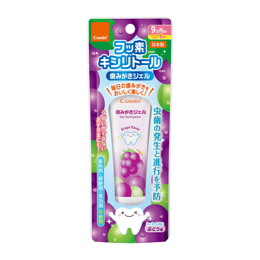 Combi Teteo Gel Toothpaste, Grape, retail pack