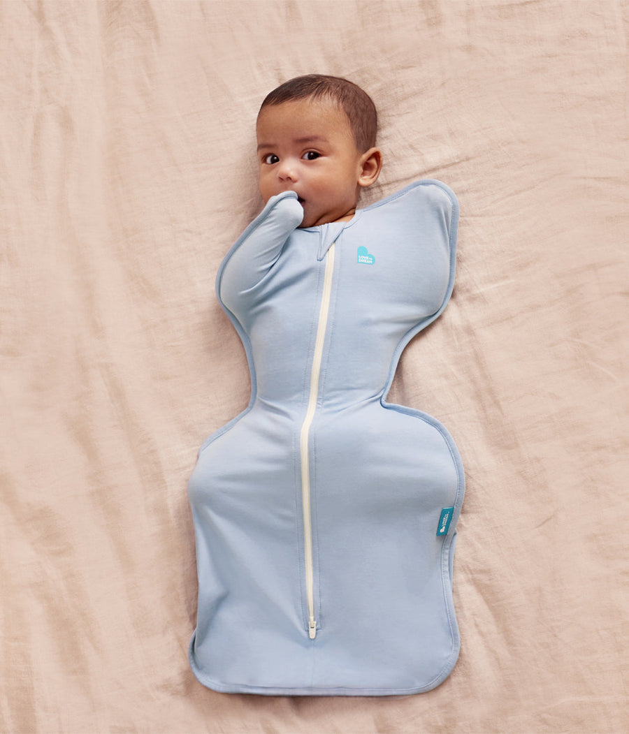 Love To Dream Swaddle Up Stage 1 0.2 TOG Cotton Soft Blue