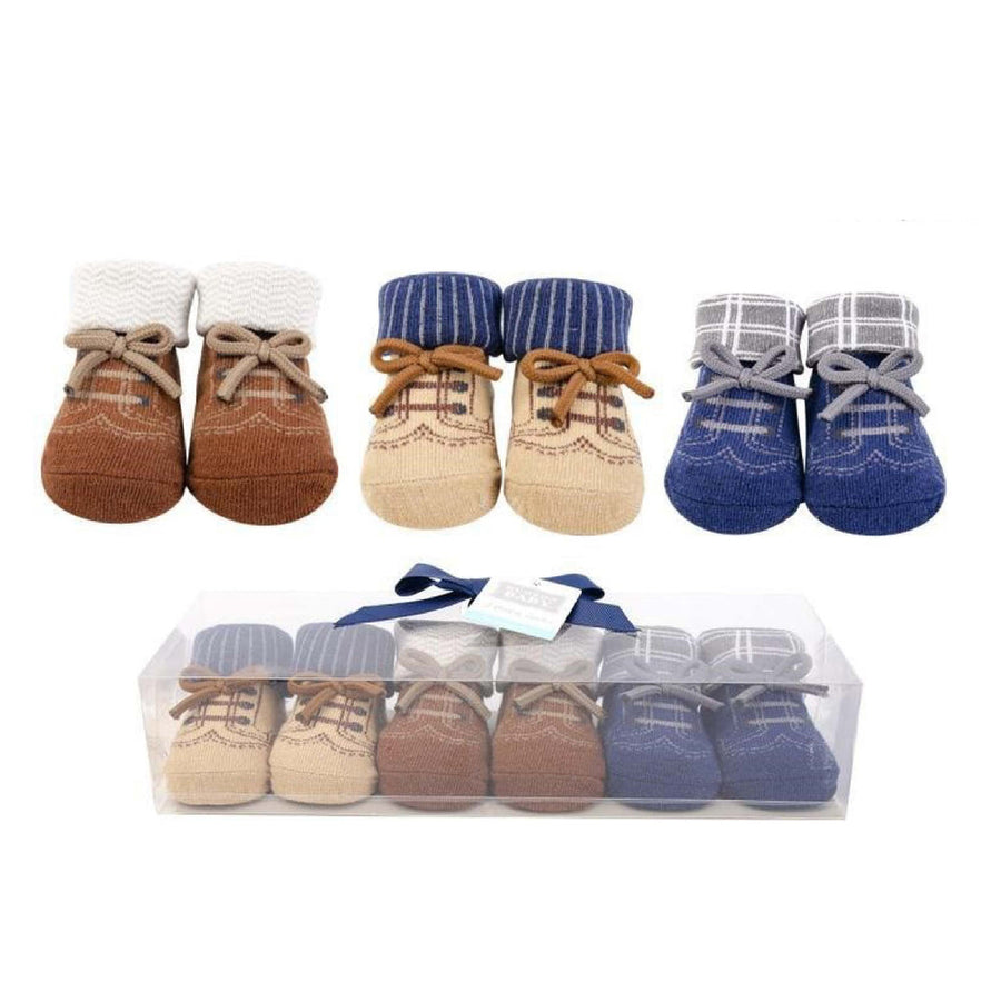 Hudson Baby Socks Gift Set- Brown Laces - Happikiddo.com