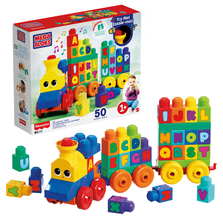MEGA BLOKS Fisher-Price First Builders ABC Musical Train (50 Pieces)