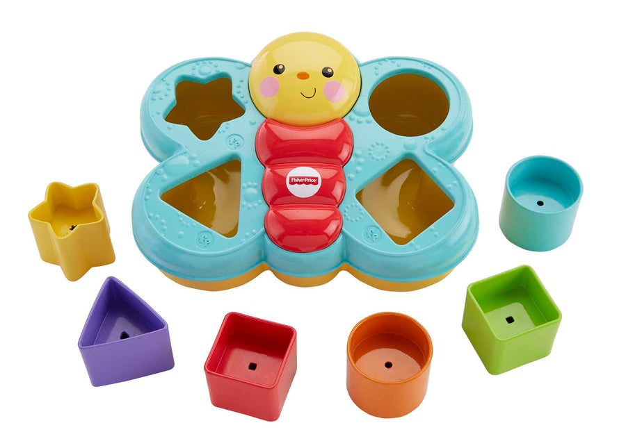 Fisher-Price Butterfly Shape Sorter with six shape blocks
