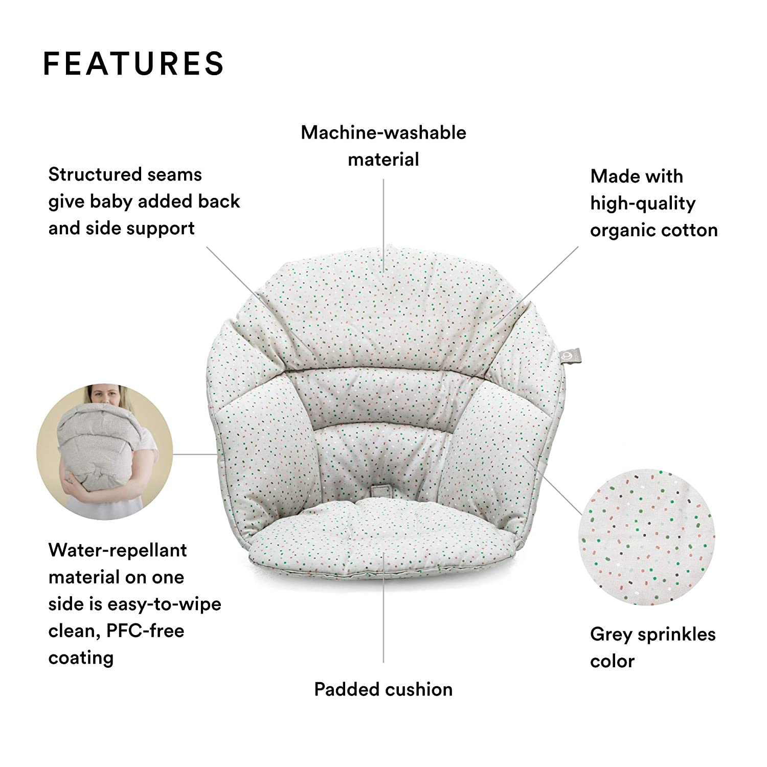 Stokke Clikk Cushion (Grey Sprinkles)