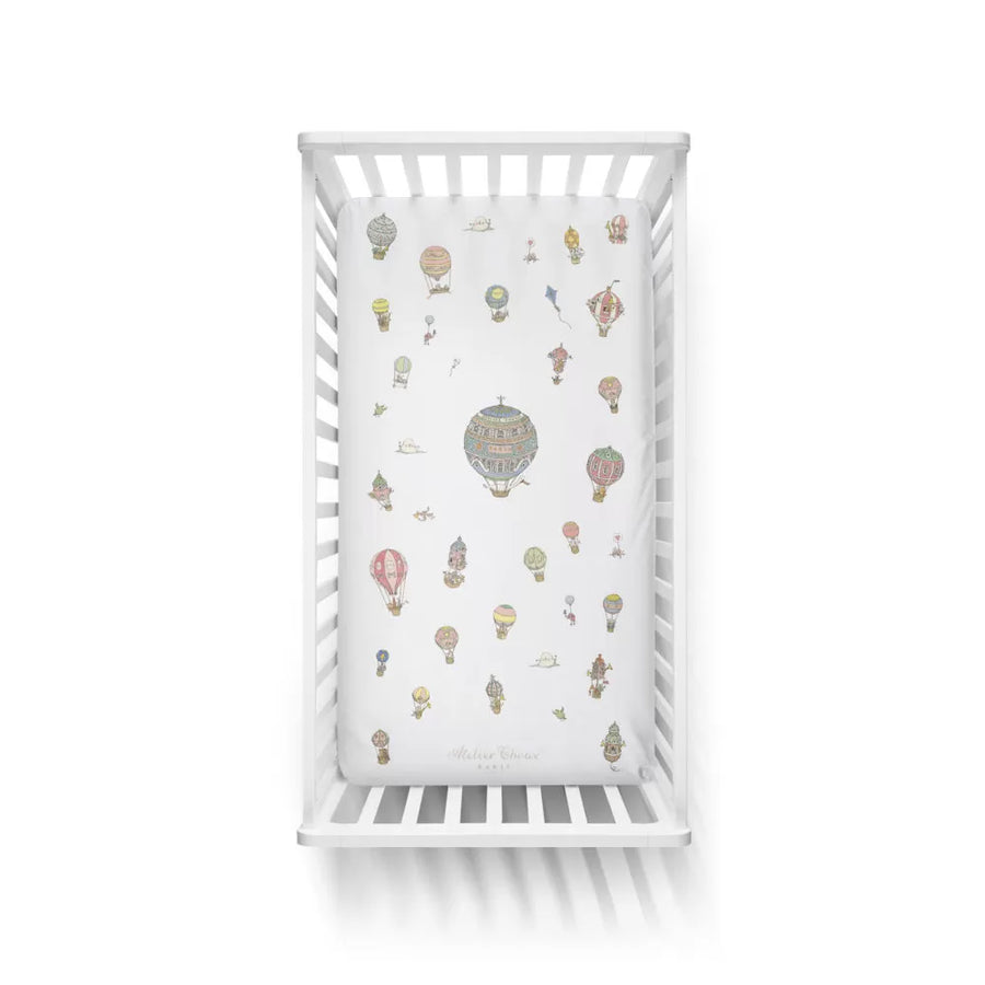 Atelier Choux Fitted Sheet- Hot Air Balloons