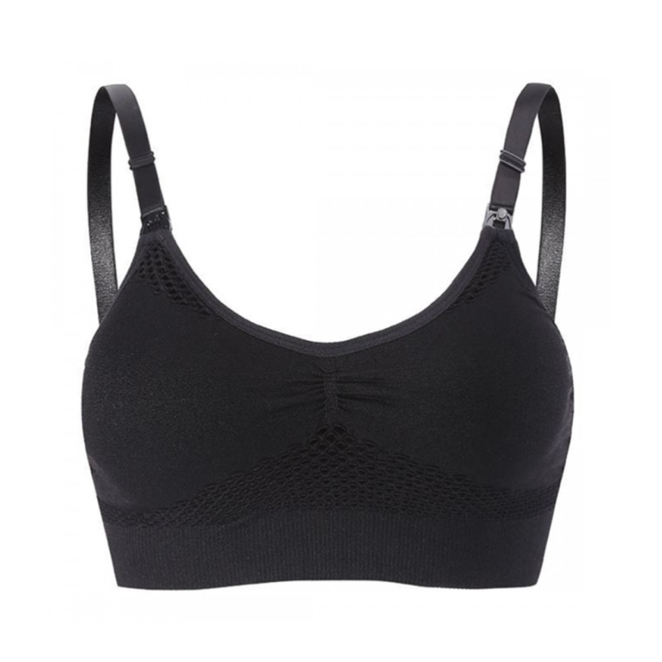 Bmama HandsFree Pumping and Nursing Sport Bra Black