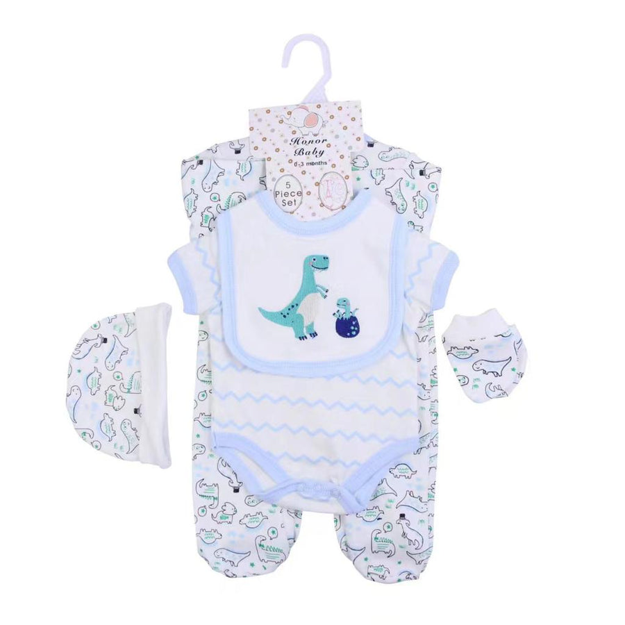 Earth Bebe 5 in 1 Baby Multi Set - Green Dino – image 1