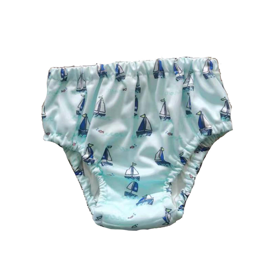 Earth Bebe Swim Diaper - Aqua Ships – image 1