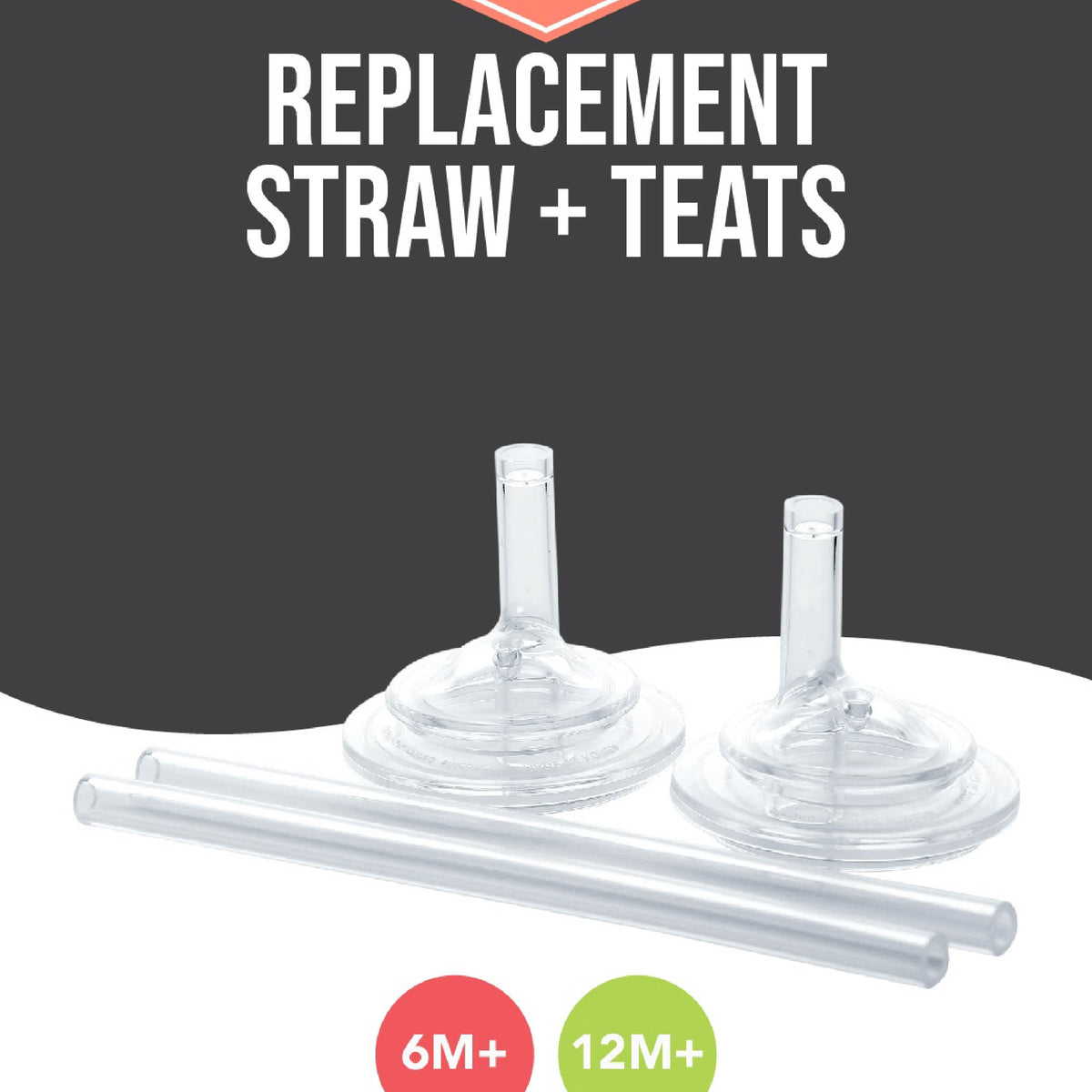 Grosmimi - Replacement Straw Kit Stage 2 (12M+) — WEVE