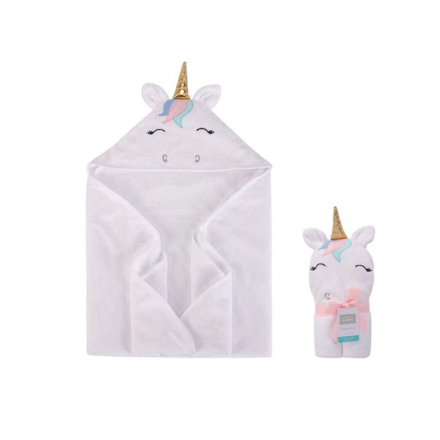 Hudson Baby Animal Hooded Towel- Unicorn