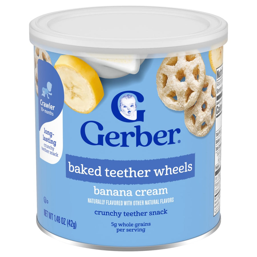 Gerber Teether Wheels Banana Cream, 1.48 oz (42 g)