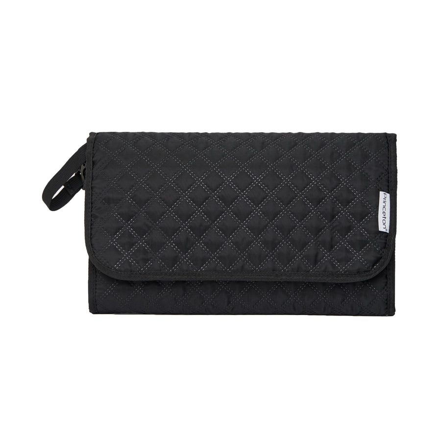 Princeton On-the-Go Diaper Changing Pad XL, Diamond Black, folded