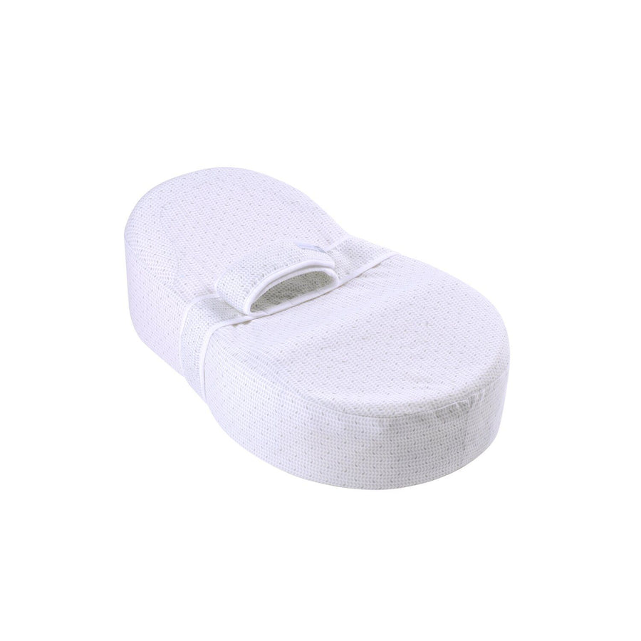 Red Castle Cocoonababy Nest - White with Leaf tonal jacquard fitted sheet