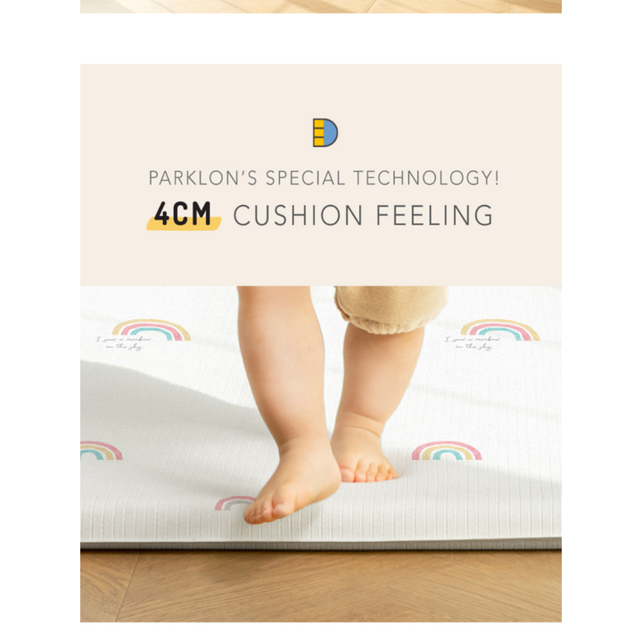 Parklon Air Bubble Up Play Mat - Rainbow Dream / Little Star Light Grey - image 5 - Happikiddo.com