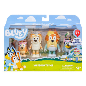 Bluey Figure 4 Pack - Wedding Time! design (one of four in the assortment)