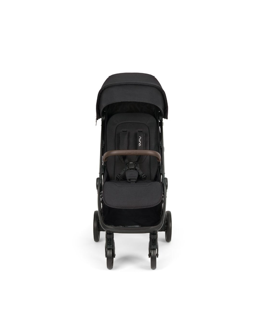 Nuna TRVL Urbn Stroller in Caviar - front view