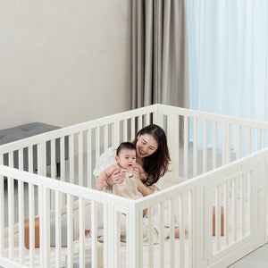 GingerBubs Playpen Pearl White lifestyle image