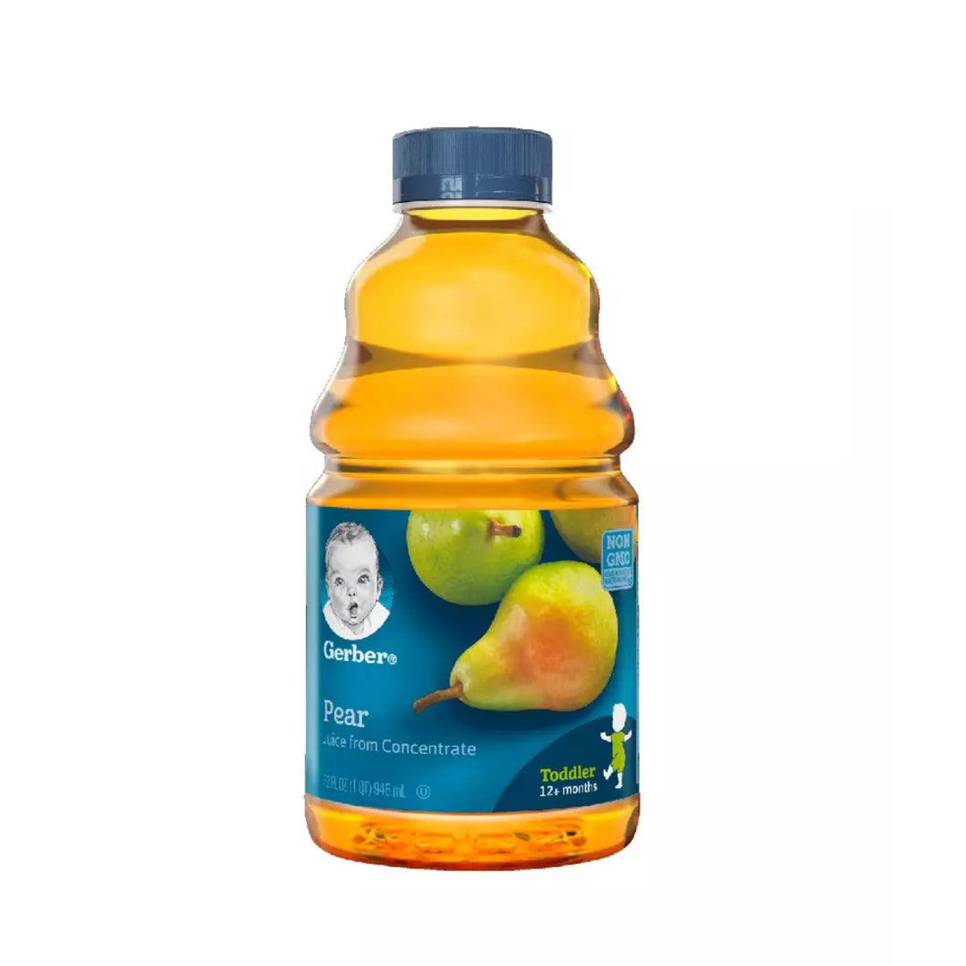 Gerber 100% Pear Juice + Gerber Spaghetti Rings in Meat Sauce x2