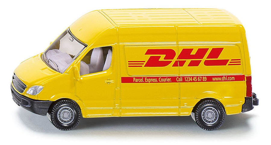 DHL Post Van Siku die-cast model, side view
