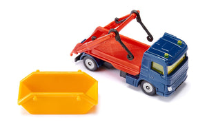 Truck With Skip Siku die-cast model, close-up detail