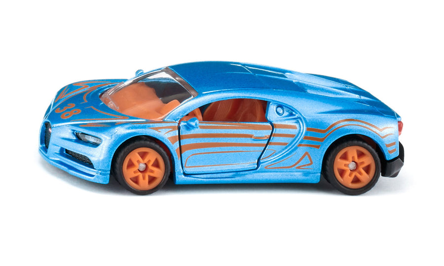 Bugatti Chiron Siku die-cast model, side view