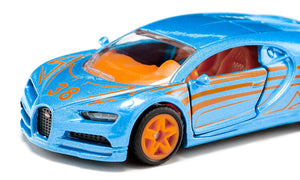 Bugatti Chiron Siku die-cast model, close-up detail
