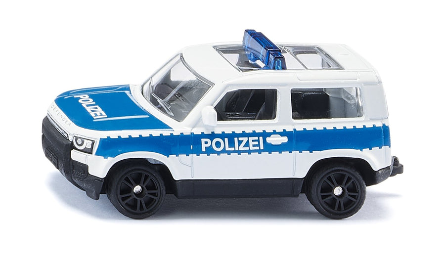Land Rover Defender German Federal Police Siku die-cast model, side view