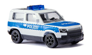 Land Rover Defender German Federal Police Siku die-cast model, close-up detail